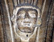 Male head on the north side of the north arcade January 2010